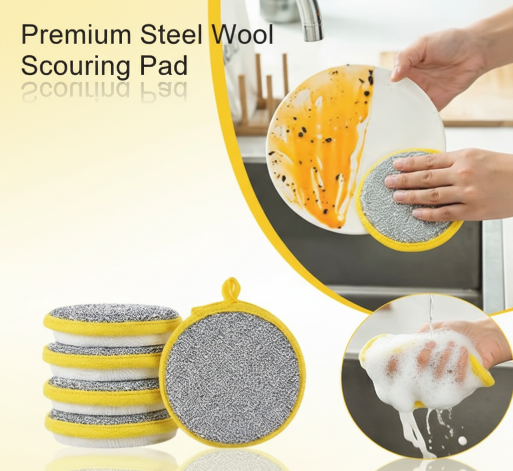 Scouring Image Premium Steel Wool Scouring Pad - Imperial Household